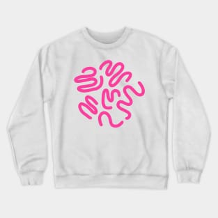 Wiggly pink squiggle print Crewneck Sweatshirt